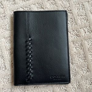 Coach leather passport holder